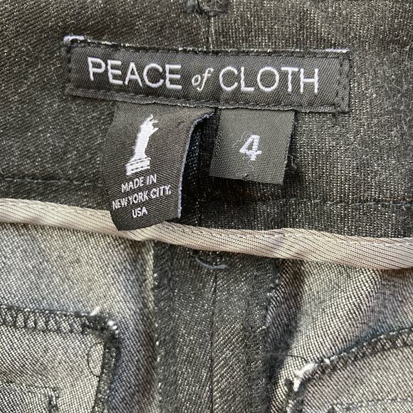 Peace of Cloth Stretch Ankle Pants Size 4 Charcoal Black Minimalist Workwear - Picture 6 of 6